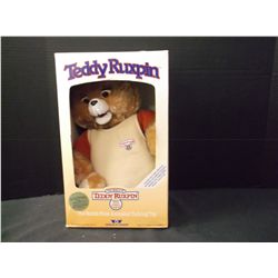 "Teddy Ruxpin" and "Teddy Ruxpin Christmas" storybook and clothes " by Worlds of Wonder. 14".