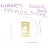 Image 1 : LIBERTY SILVER BAR *.999 FINE SILVER 1 GRAM*!! SILVER BAR CAME OUT OF SAFE BOX!!