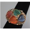 Image 2 : FASHION JEWELRY MULTI-COLORED HEART SHAPED STONE AND CZ