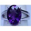 Image 1 : 21.20 CTW AMETHYST RING .925 STERLING SILVER