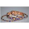 Image 1 : GOLD PLATED AND CZ BANGLE SET OF 3 (BLUE)
