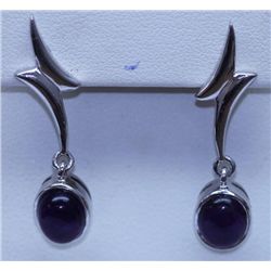 22.50 CTW AMETHYST EARRING .925 STERLING SILVER