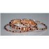 Image 1 : GOLD PLATED AND CZ BANGLE SET OF 3 (DARK RED)