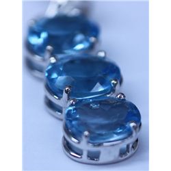 21.15 CTW BLUE TOPAZ PENDANT .925 STERLING SILVER