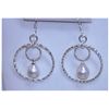 Image 1 : 22.60 CTW WHITE PEARL DANGLING EARRING