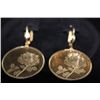 Image 1 : 14K GOLD PLATED FLOWER DESIGN DANGLE EARRING