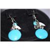 Image 1 : FANCY FASHION JEWELRY TURQOUISE DANGLING EARRINGS