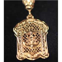14K GOLD PLATED JESUS CHRIST ANCHOR PENDANT
