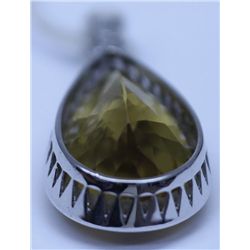 46.10 CTW CITRINE PENDANT .925 STERLING SILVER