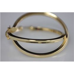 BIG HOOP EARRING 14K GOLD PLATED