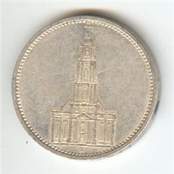 Germany 5 reichsmark, 1934-1935, Potsdam Church (KM83)