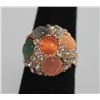 Image 1 : FASHION JEWELRY MULTI-COLORED SYNTHETIC STONE AND CZ BR