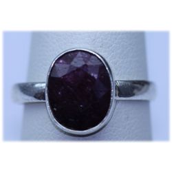 16.45 CTW RUBY  RING .925 STERLING SILVER