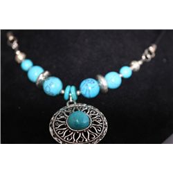 FANCY FASHION JEWELRY TURQOUISE NECKLACE