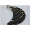 Image 1 : FANCY FASHION JEWELRY BLACK AND GRAY HALF MOON PENDANT