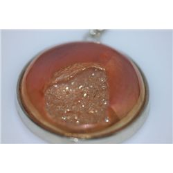 FANCY FASHION JEWELRY BROWN PENDANT