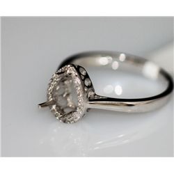 18K WHITE GOLD DIAMOND RING 0.10 CTW