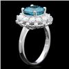 Image 2 : 14K WHITE GOLD 5.50CT ZIRCON 1.60CT DIAMOND RING