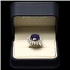 Image 3 : 14K WHITE GOLD 15.00CT SAPPHIRE 2.45CT DIAMOND RING