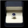 Image 3 : 14K WHITE GOLD 11.00CT SAPPHIRE 1.70CT DIAMOND RING