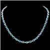 Image 1 : 14K WHITE GOLD 54CT ZIRCON 1.80CT DIAMOND NECKLACE