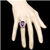 Image 4 : 14K WHITE GOLD 7.40CT AMETHYST 0.95CT DIAMOND RING