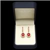 Image 3 : 14K YELLOW GOLD 7.5CT RUBY 1.30CT DIAMOND EARRINGS