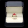 Image 3 : 14K YELLOW GOLD 5.50CT RUBY 1.70CT DIAMOND RING