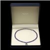 Image 7 : 14K WHITE GOLD 64.5CT TANZANITE 1.60CT DIAMOND NECKLACE