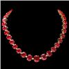 Image 1 : 14K YELLOW GOLD 137CT RUBY 4.00CT DIAMOND NECKLACE