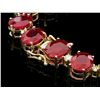 Image 3 : 14K YELLOW GOLD 137CT RUBY 4.00CT DIAMOND NECKLACE