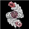 Image 1 : 14K WHITE GOLD 5.5CT SPINEL 1.00CT DIAMOND RING