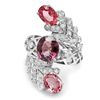 Image 3 : 14K WHITE GOLD 5.5CT SPINEL 1.00CT DIAMOND RING