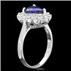 Image 2 : 14K WHITE GOLD 2.07CT SAPPHIRE 0.75CT DIAMOND RING