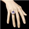 Image 3 : 14K WHITE GOLD 5.00CT TANZANITE 2.30CT DIAMOND RING