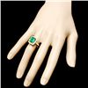 Image 4 : 18K YELLOW GOLD 3.50CT EMERALD 1CT DIAMOND RING