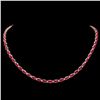 Image 1 : 14K YELLOW GOLD 25.00CT RUBY 1.20CT DIAMOND NECKLACE