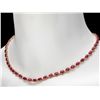 Image 4 : 14K YELLOW GOLD 25.00CT RUBY 1.20CT DIAMOND NECKLACE