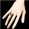 Image 4 : 14K YELLOW GOLD 3.50CT RUBY 1.40CT DIAMOND RING