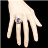 Image 4 : 14K WHITE GOLD 4.00CT TANZANITE 1.30CT DIAMOND RING