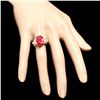 Image 4 : 14K YELLOW GOLD 5.00CT RUBY 1.20CT DIAMOND RING