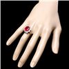 Image 4 : 14K WHITE GOLD 7CT RUBY 1.55CT DIAMOND RING