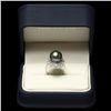 Image 3 : 14K WHITE GOLD 12 X 12MM PEARL 0.60CT DIAMOND RING