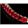 Image 2 : 14K YELLOW GOLD 52.00CT RUBY 1.00CT DIAMOND NECKLACE