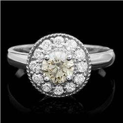 14K WHITE GOLD 1.05CT DIAMOND RING