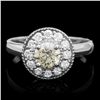 Image 1 : 14K WHITE GOLD 1.05CT DIAMOND RING