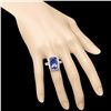 Image 3 : 18K WHITE GOLD 11.00CT TANZANITE 1.80CT DIAMOND RING