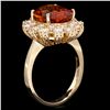 Image 2 : 14K YELLOW GOLD 4.50CT CITRINE 1.35CT DIAMOND RING