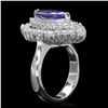 Image 2 : 14K WHITE GOLD 2.00CT TANZANITE 1.50CT DIAMOND RING