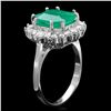 Image 2 : 14K WHITE GOLD 3.70CT EMERALD 0.90CT DIAMOND RING